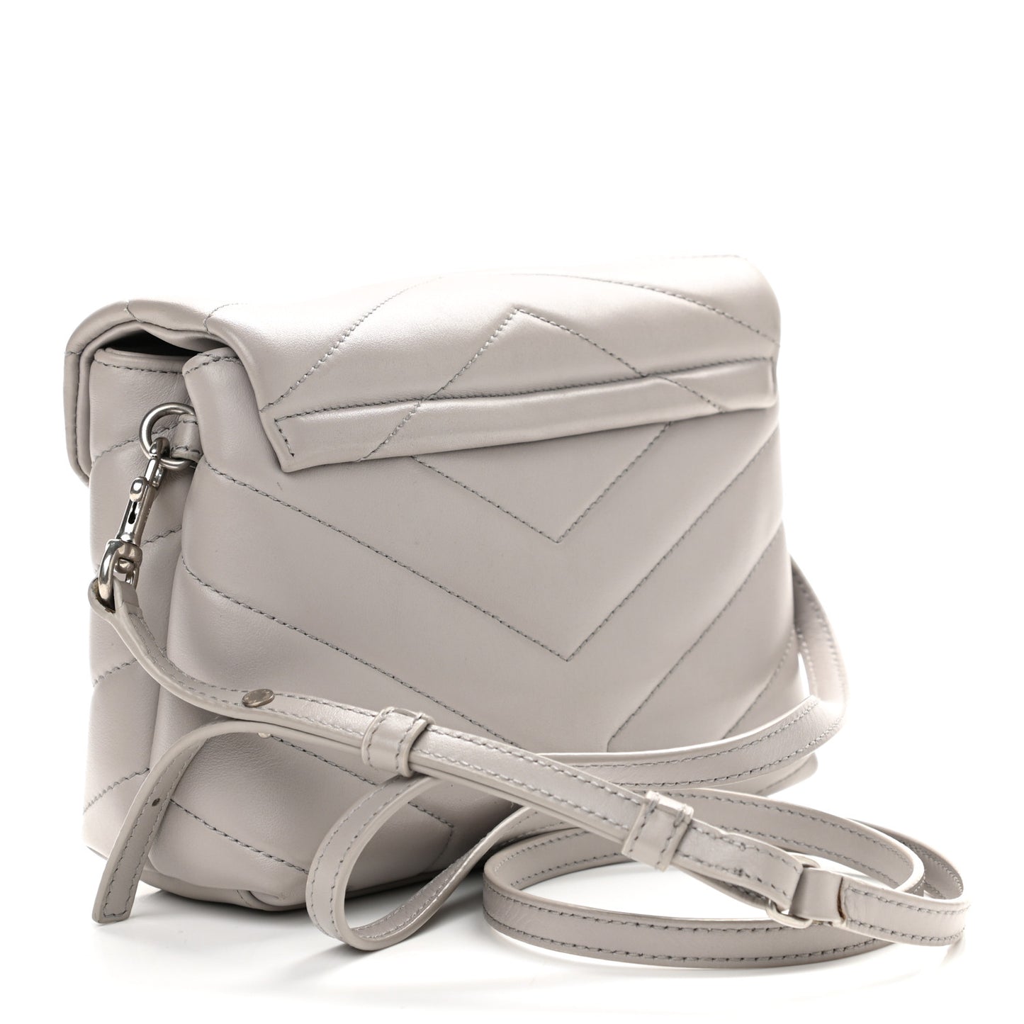Calfskin Y Quilted Monogram Toy Loulou Satchel Granite