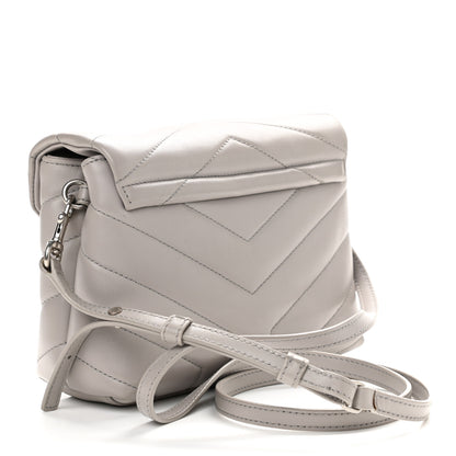 Saint Laurent Calfskin Y Quilted Monogram Toy Loulou Satchel Granite 3 of 16