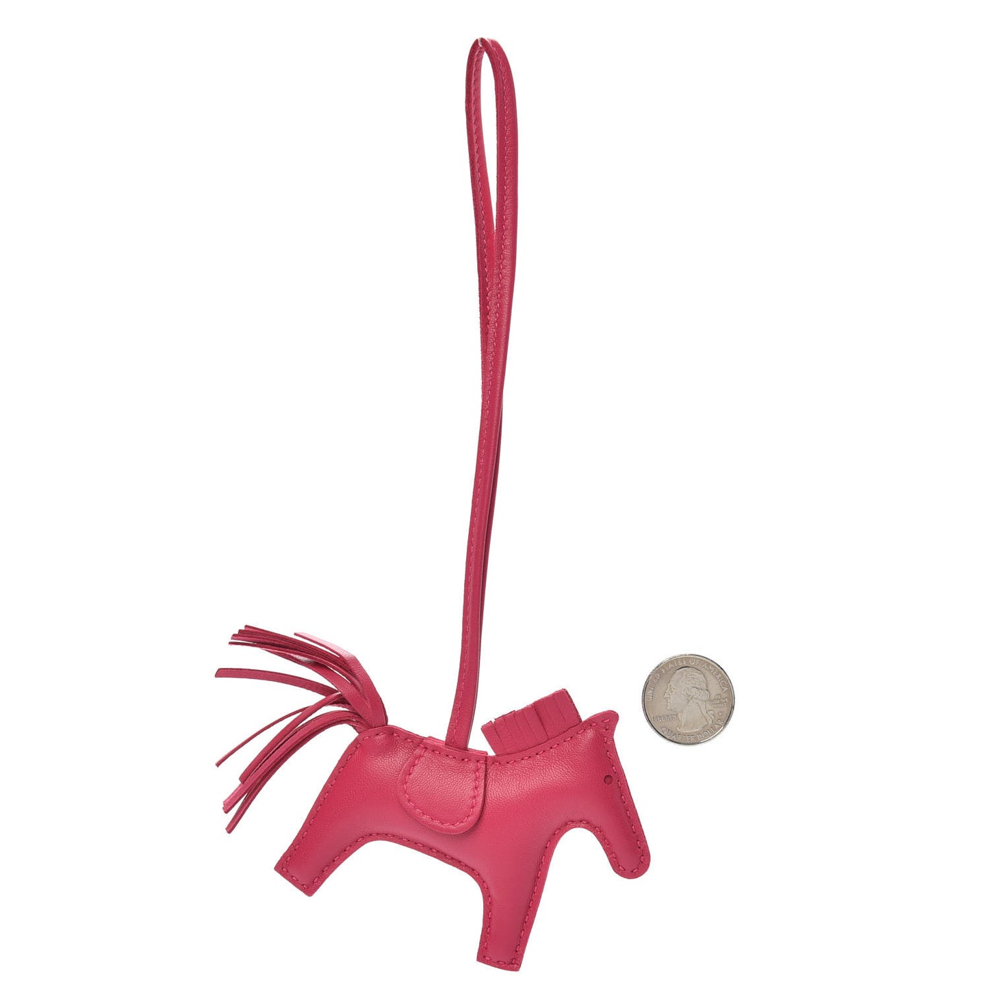 Milo Lambskin Grigri Rodeo Horse Bag Charm PM Rose Mexico