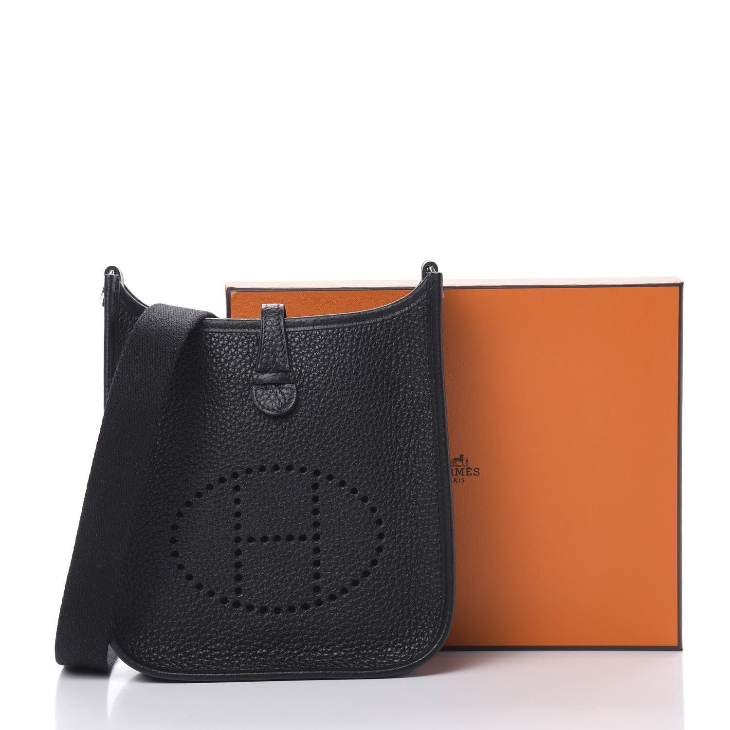Hermes Taurillon Clemence Evelyne TPM Black 11 of 11