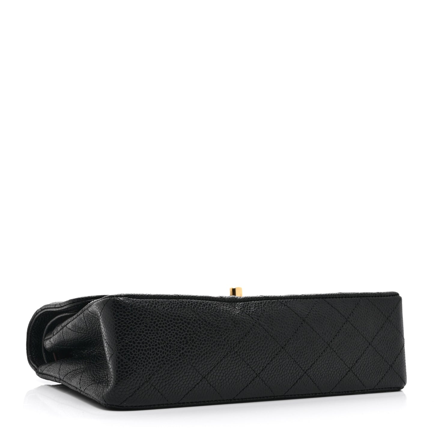 Caviar Quilted Small Double Flap Black