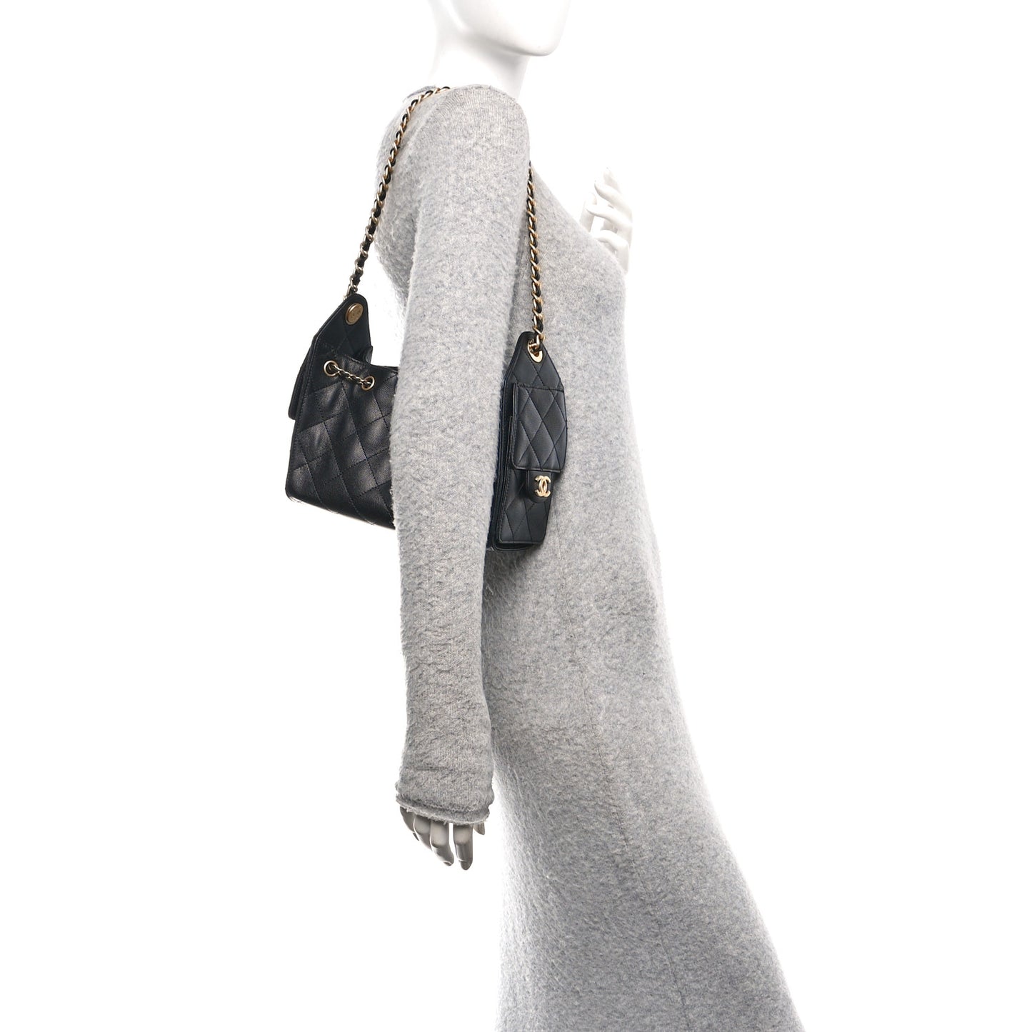 Caviar Quilted Mini Chanel 25 Handbag Black