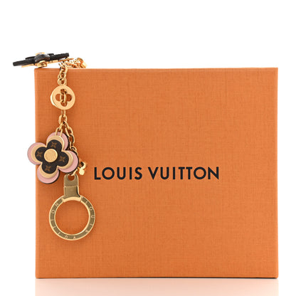 Louis Vuitton Brass Monogram Blooming Flowers Bag Charm Key Holder Rose Ballerine 6 of 6