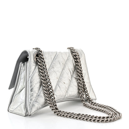 Balenciaga Crushed Calfskin Quilted Small Crush Chain Bag Silver 3 of 12