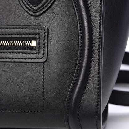 Celine Smooth Calfskin Nano Luggage Black 13 of 14
