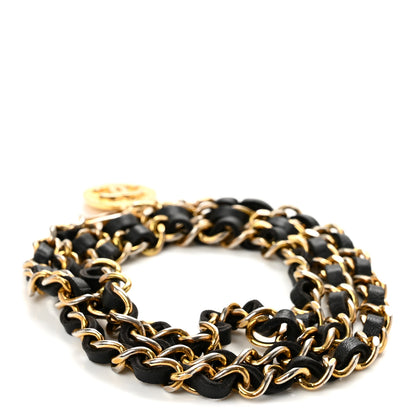 Chanel Lambskin Chain CC Medallion Belt Black Gold 2 of 6