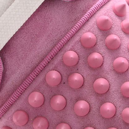 Christian Louboutin Veau Velours Calfskin Spikes Womens Vieira Flat Sneakers 38.5 Gummy 10 of 12
