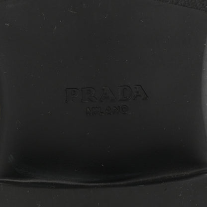 Prada Spazzolato Metal Triangle Logo 50mm Loafers 38 Black 7 of 9