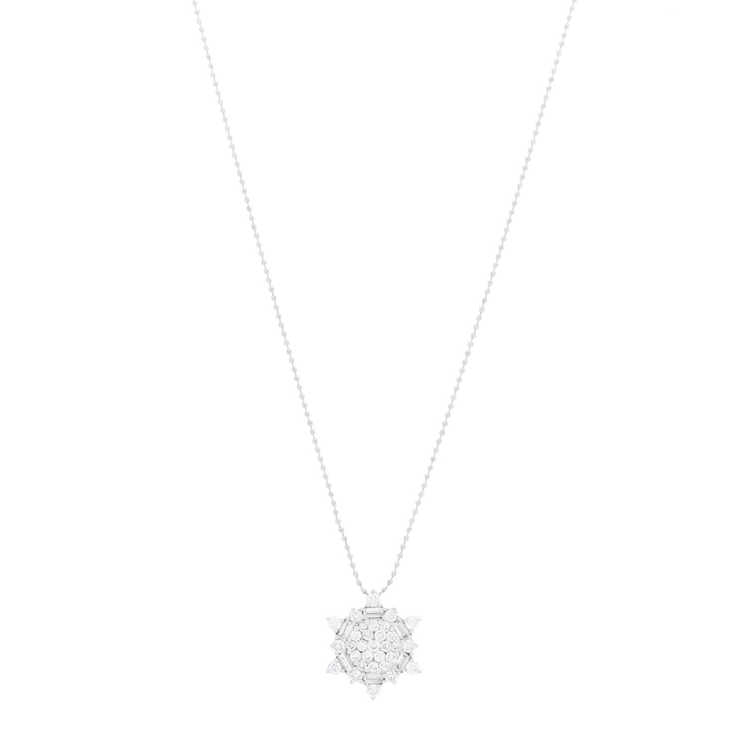 Roberto Coin PARKER & WEST BY FASHIONPHILE 18K White Gold Diamond .78ctw Halo Pendant Necklace 1 of 5