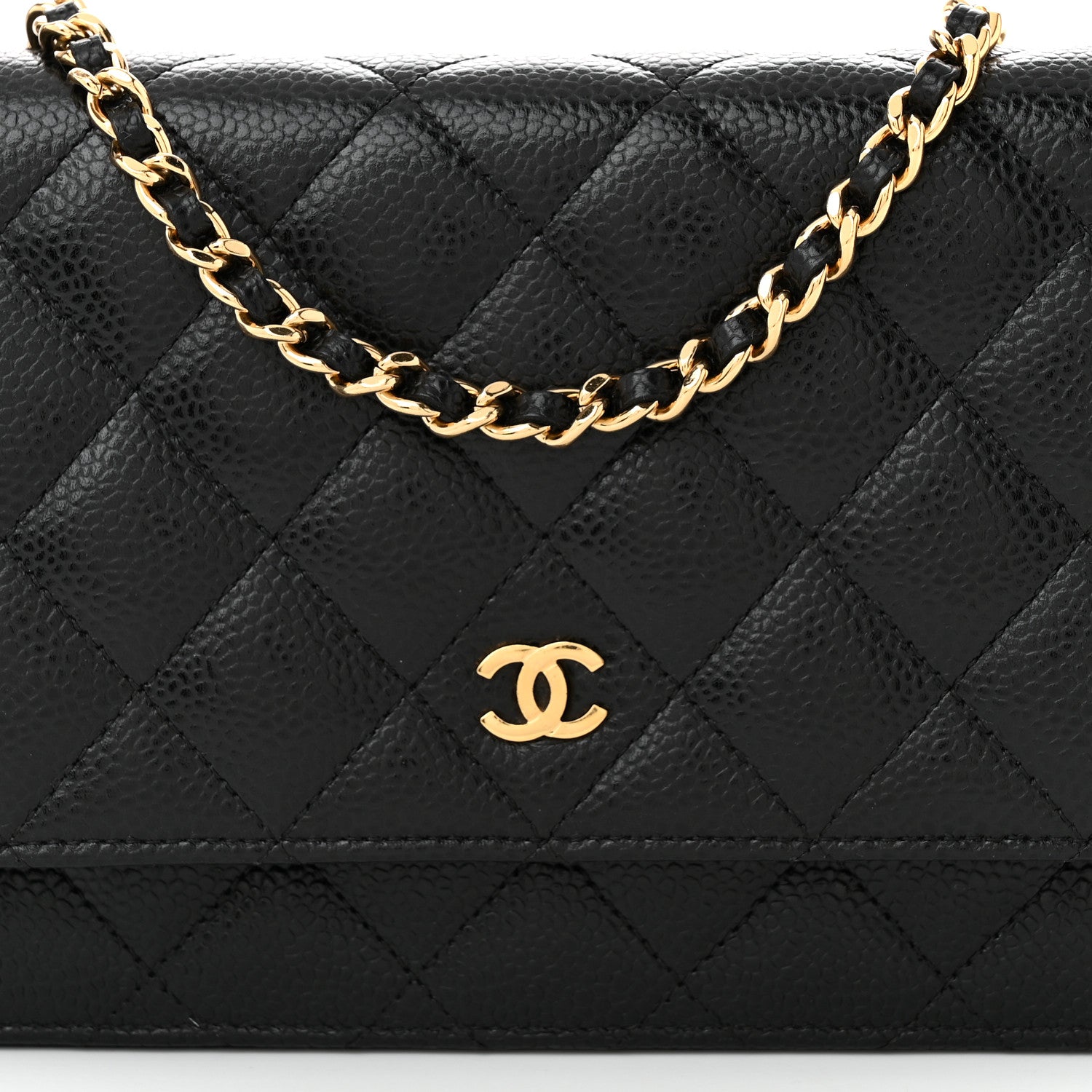 Chanel Caviar Quilted Wallet On Chain WOC Black 9 of 12