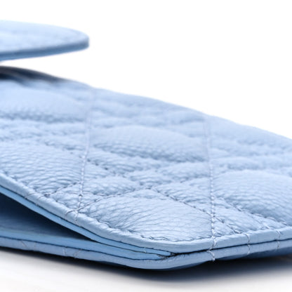 Christian Dior Grained Calfskin Cannage Caro Phone Pouch Holder Cornflower 9 of 10