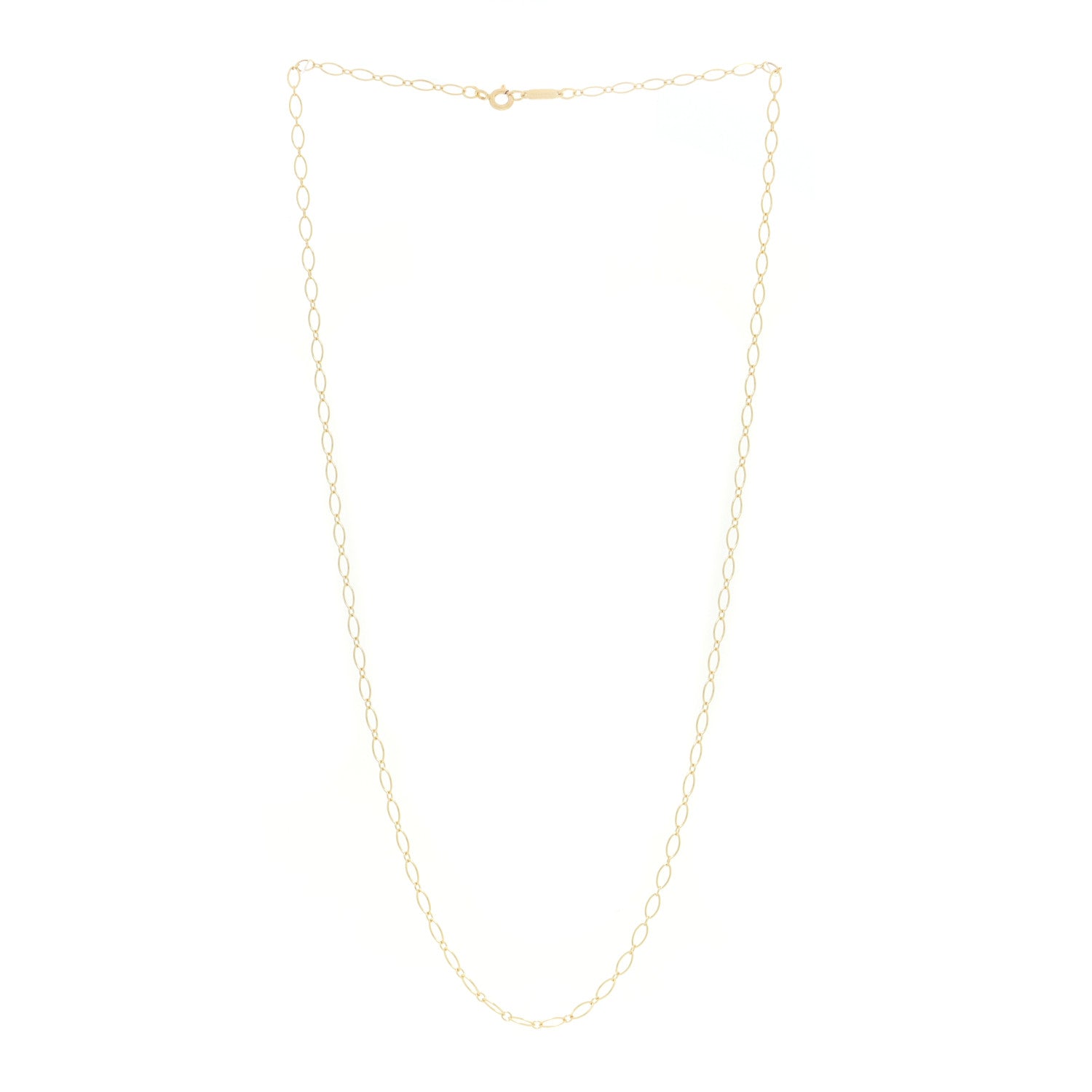Tiffany 18K Yellow Gold Oval Link Chain Necklace 20" 3 of 5