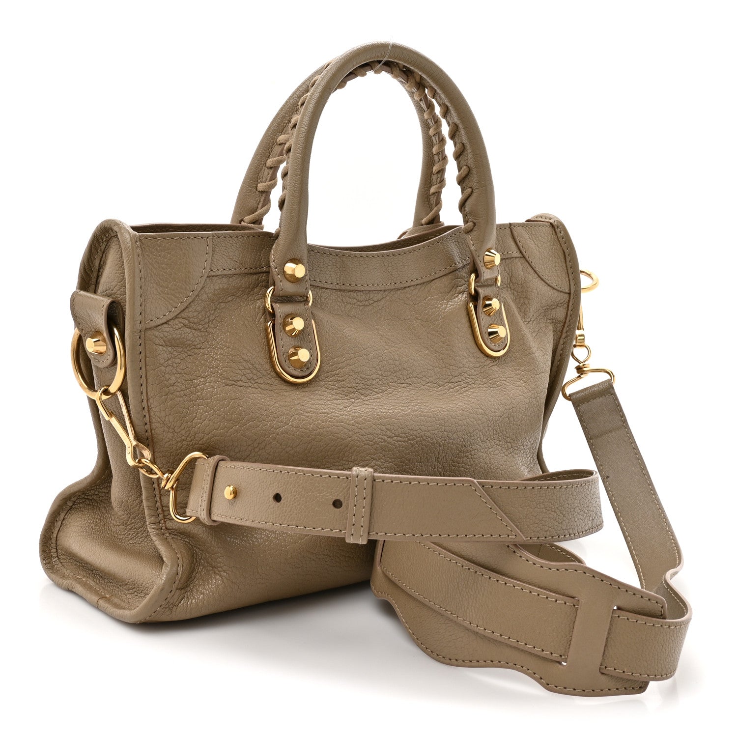 Balenciaga Chevre Gold Metallic Edge Hardware S City Beige Latte 4 of 15