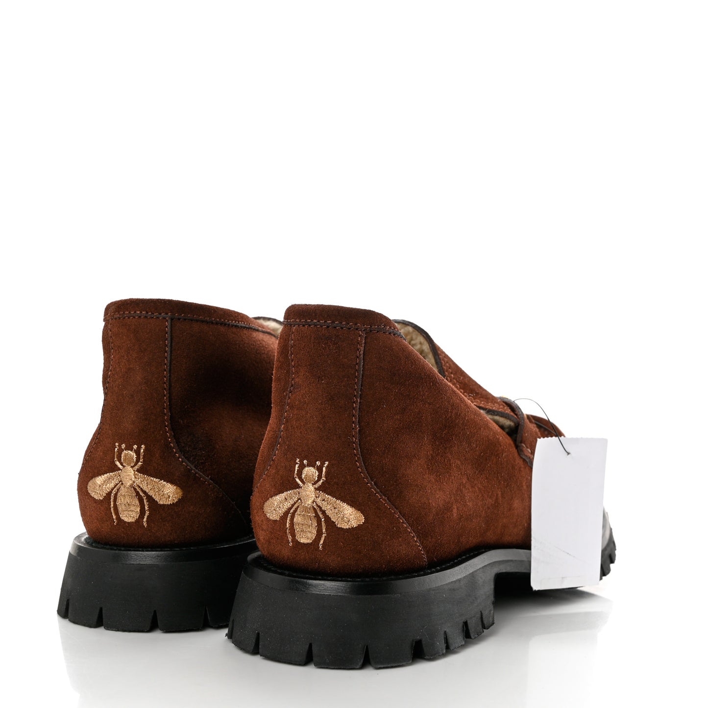Suede Shearling Mens Harald Horsebit Ankle Boots 8 Light Brown Butterscotch