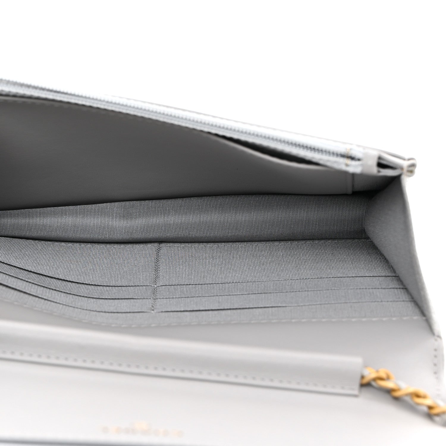 Chanel Caviar Quilted Boy Wallet On Chain WOC Grey 5 of 12