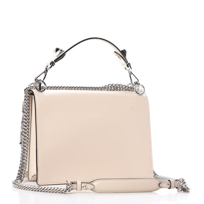 Fendi Vitello Elaphe Lace Up Bow Kan I Shoulder Bag Camelia Bois de Rose 4 of 9