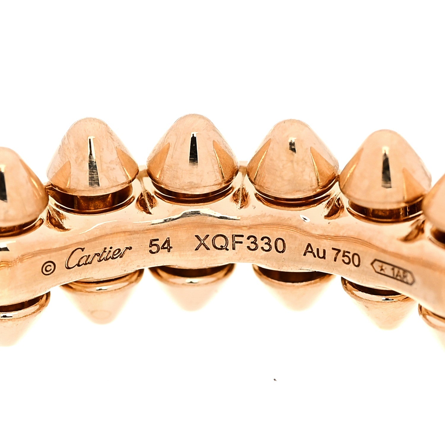 Cartier 18K Pink Gold SM Clash De Cartier Ring 54 7 4 of 5