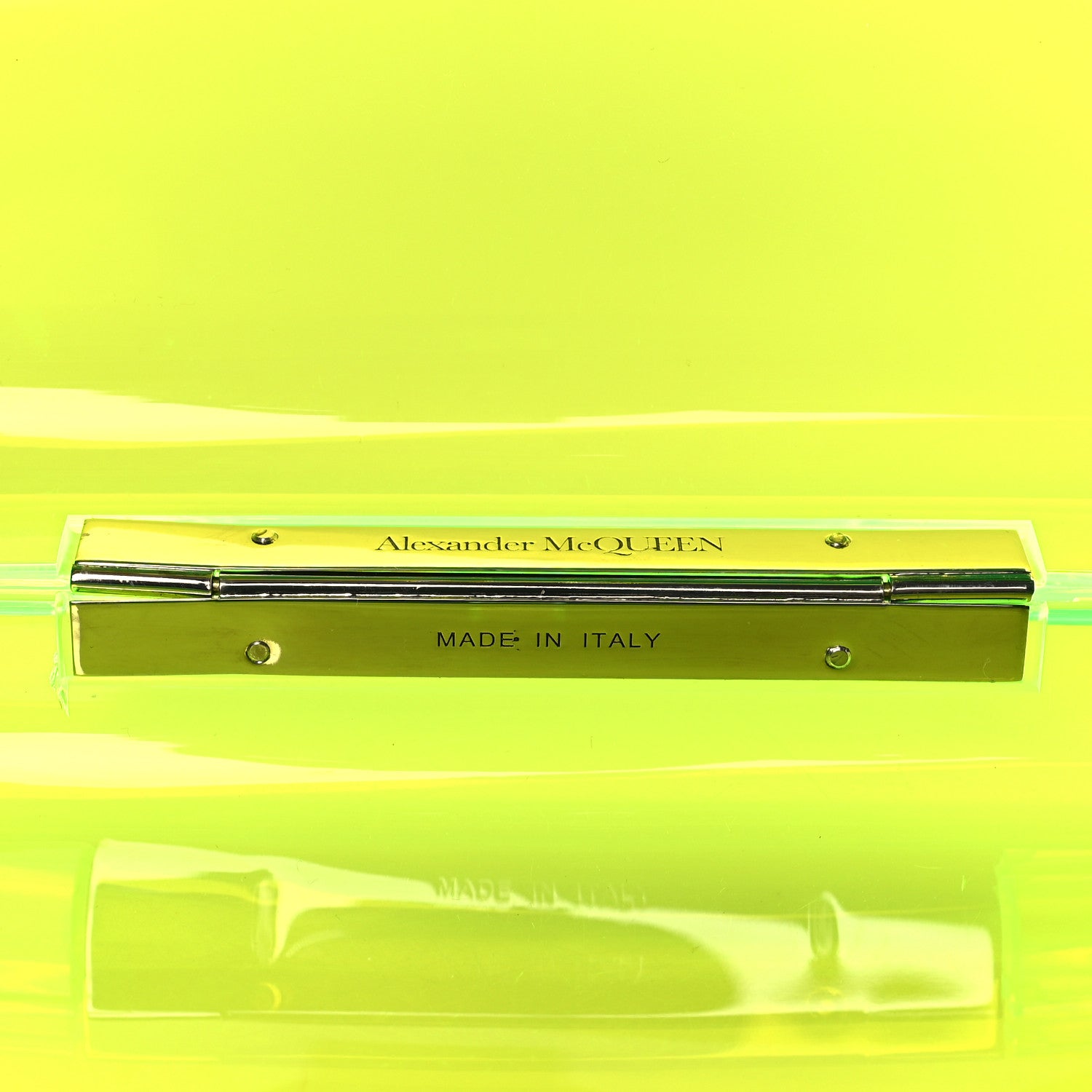 Alexander McQueen Resin Knuckle Clutch Neon Yellow 6 of 8