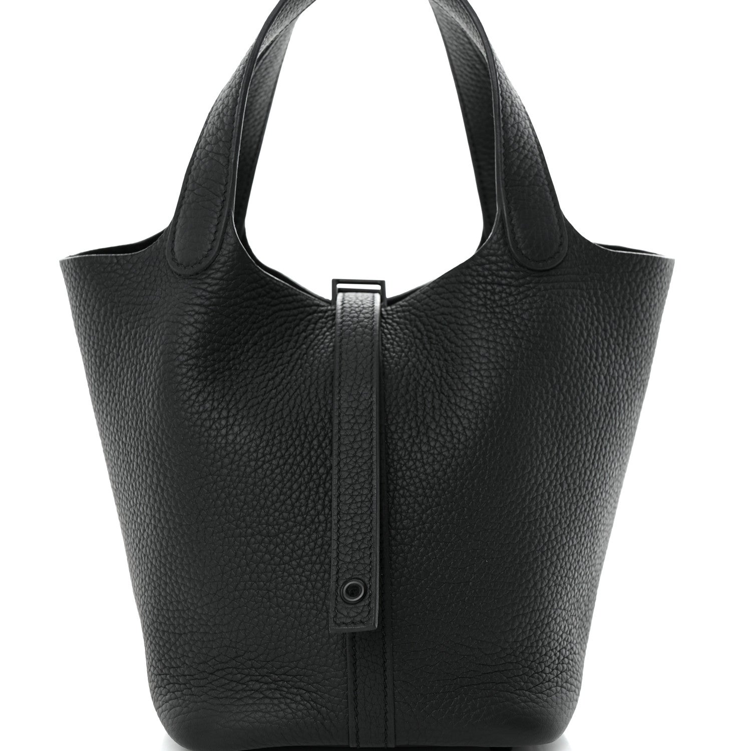 Hermes Taurillon Clemence Monochrome Picotin Lock 18 PM Black 8 of 11