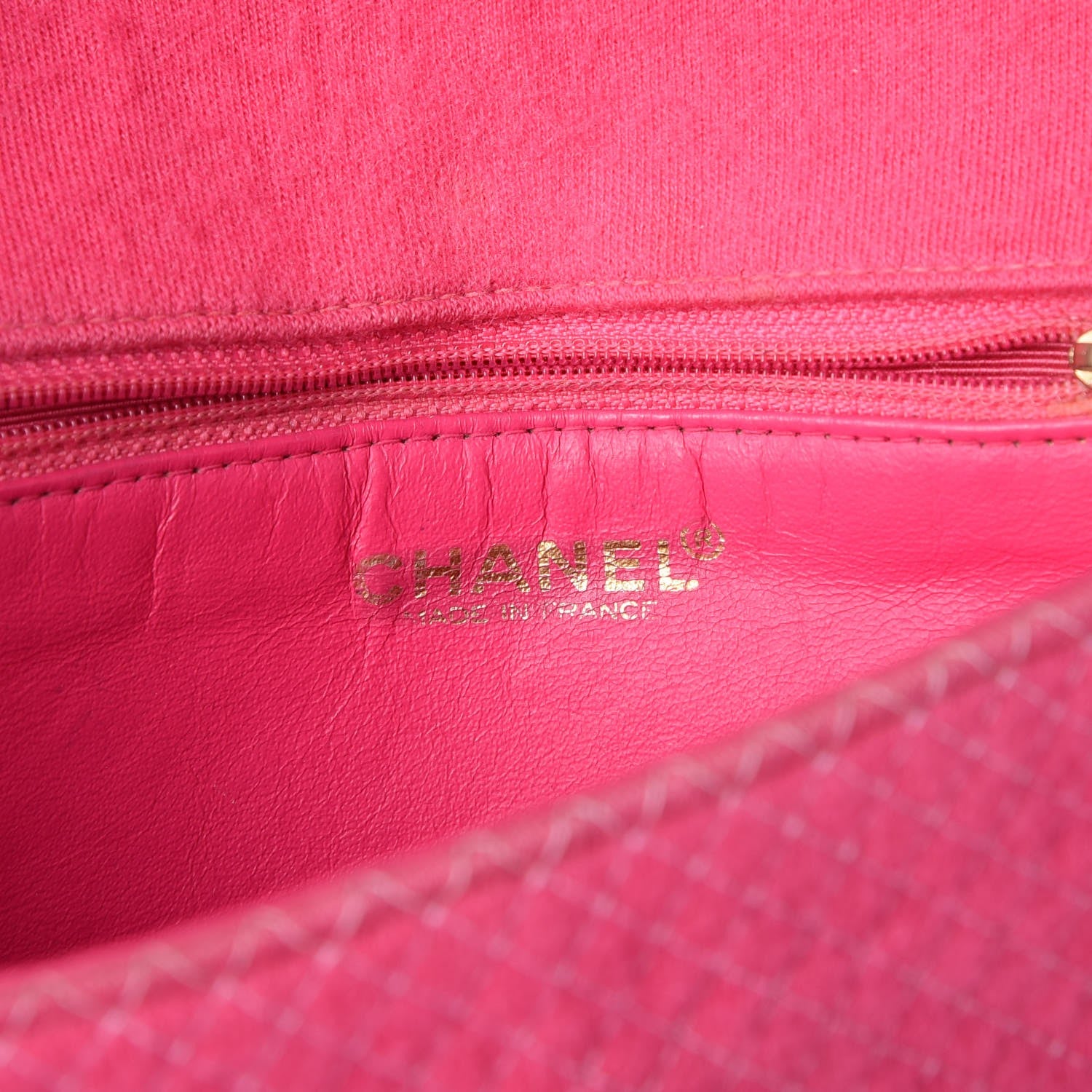 Chanel Jersey Micro Quilted Medium Single Flap Pink 6 of 12