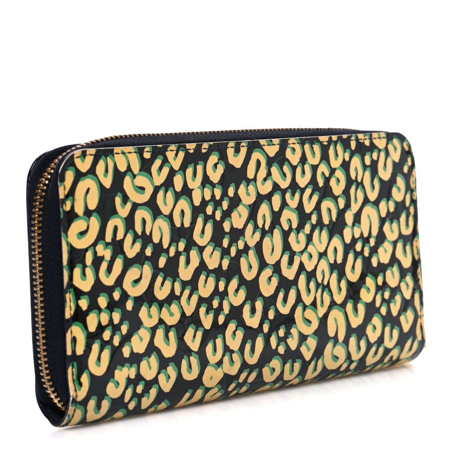 Louis Vuitton Vernis Leopard Zippy Wallet Blue Infini 1867638