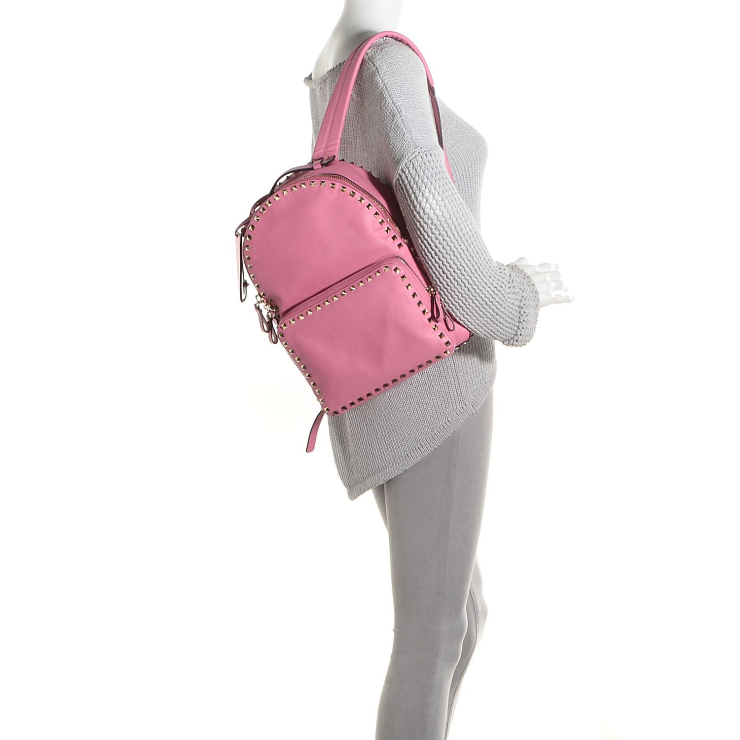 Valentino Garavani Vitello Medium Rockstud Backpack Ninphea 2 of 9