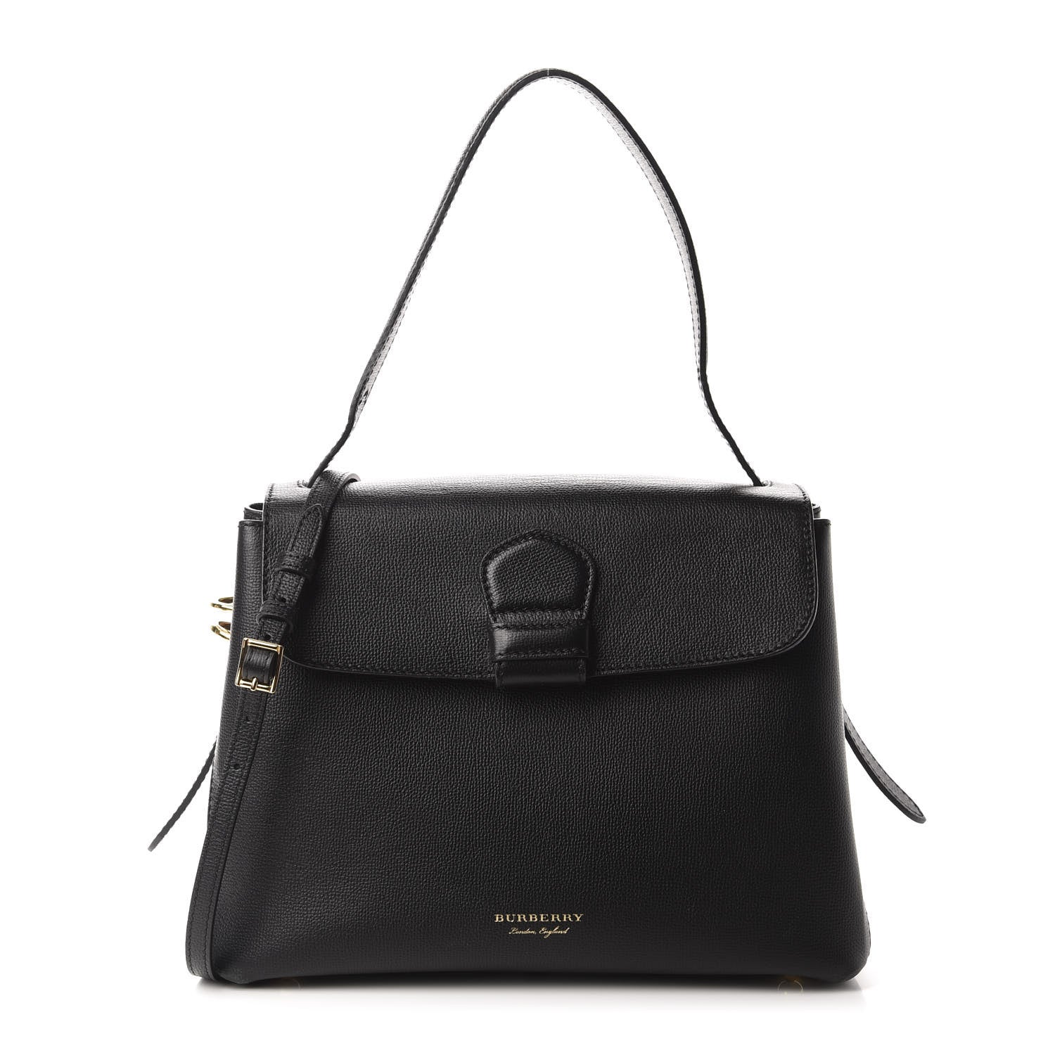 Burberry Derby Calfskin House Check Medium Camberley Black 1 of 12