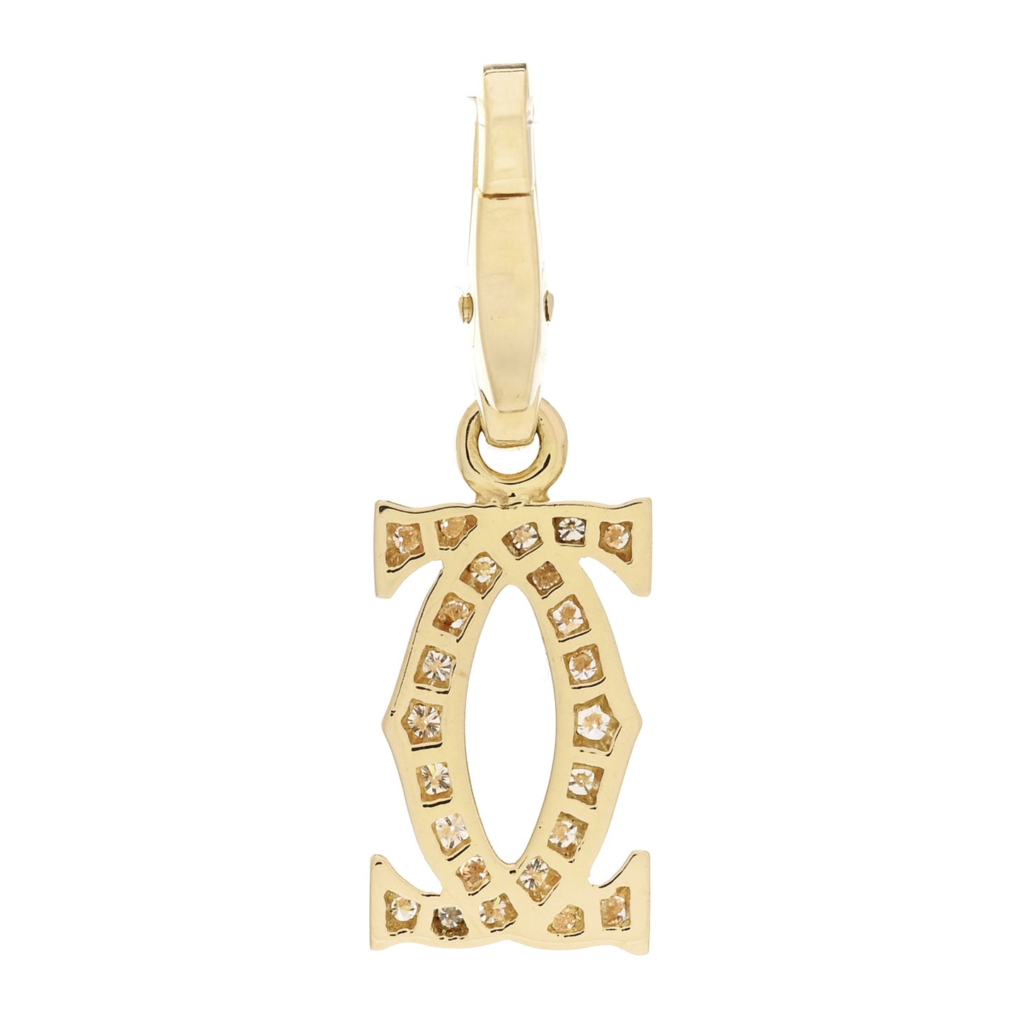 18K Yellow Gold Diamond Logo Charm
