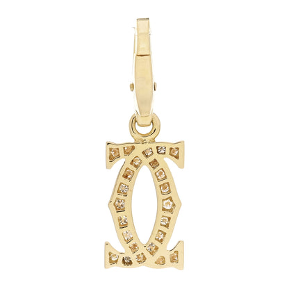 Cartier 18K Yellow Gold Diamond Logo Charm 3 of 5