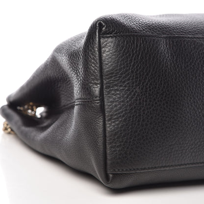 Gucci Pebbled Calfskin Medium Soho Chain Shoulder Bag Black 9 of 11