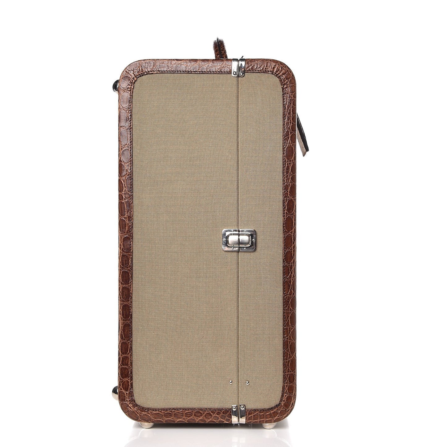 Jacquard Logo Crocodile Trim Suitcase Corda Tabacco