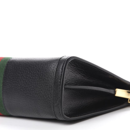 Gucci Calfskin GG Web Small Ophidia Chain Shoulder Bag Black 7 of 10