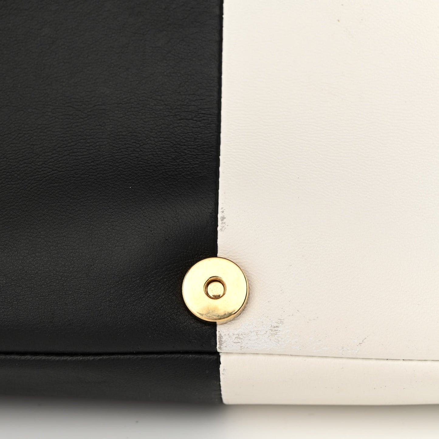 Lambskin Quilted Small Lola Bag White Black