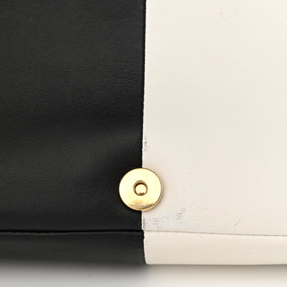 Burberry Lambskin Quilted Small Lola Bag White Black 8 of 14