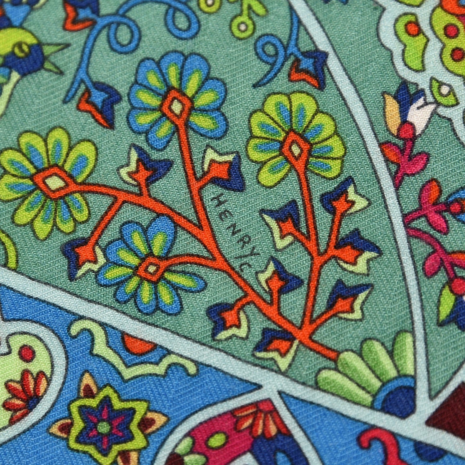 Hermes Cashmere Silk Au Pays De Oiseaux Fleurs Shawl 140 5 of 7