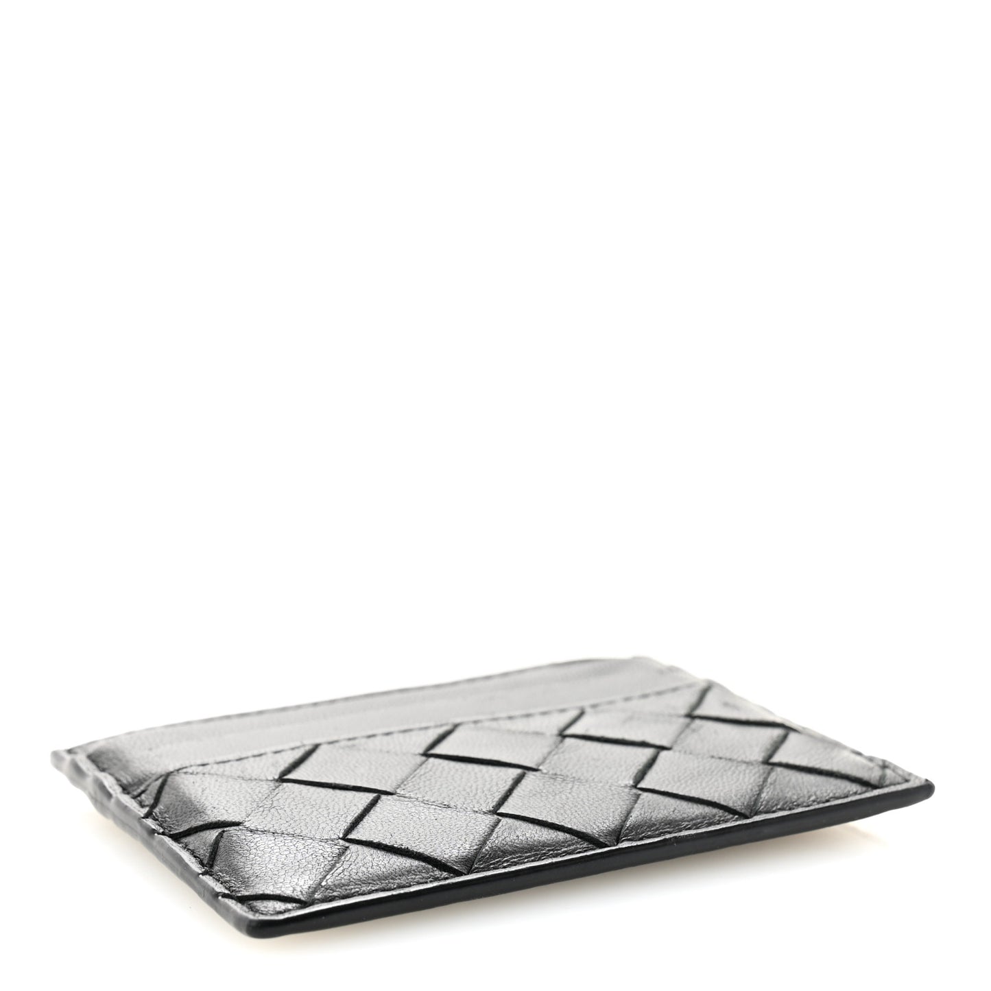 Nappa Intrecciato Card Holder Black