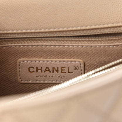 Chanel Caviar Quilted Small Coco Handle Flap Beige 8 of 11