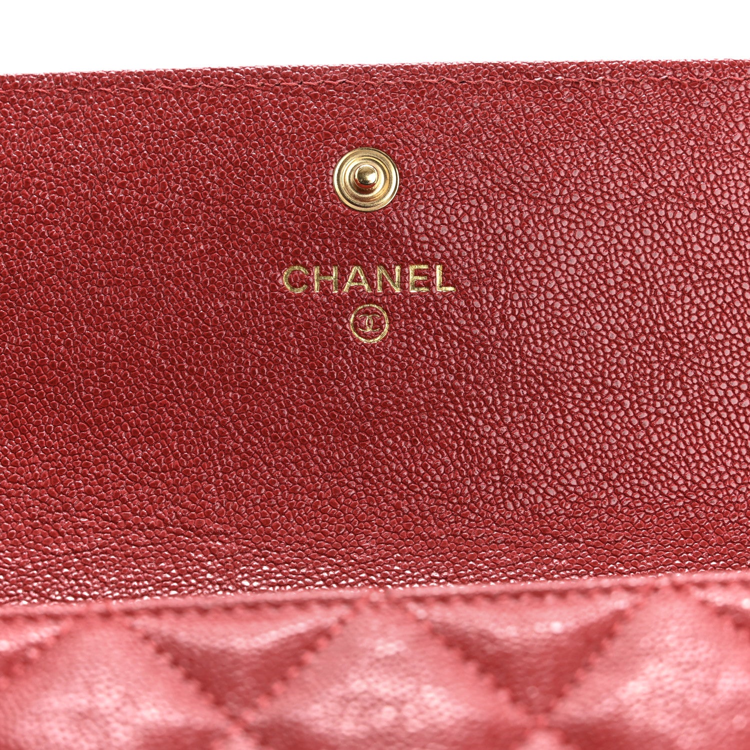Chanel Caviar Quilted Large Boy Gusset Flap Wallet Red 6 of 10