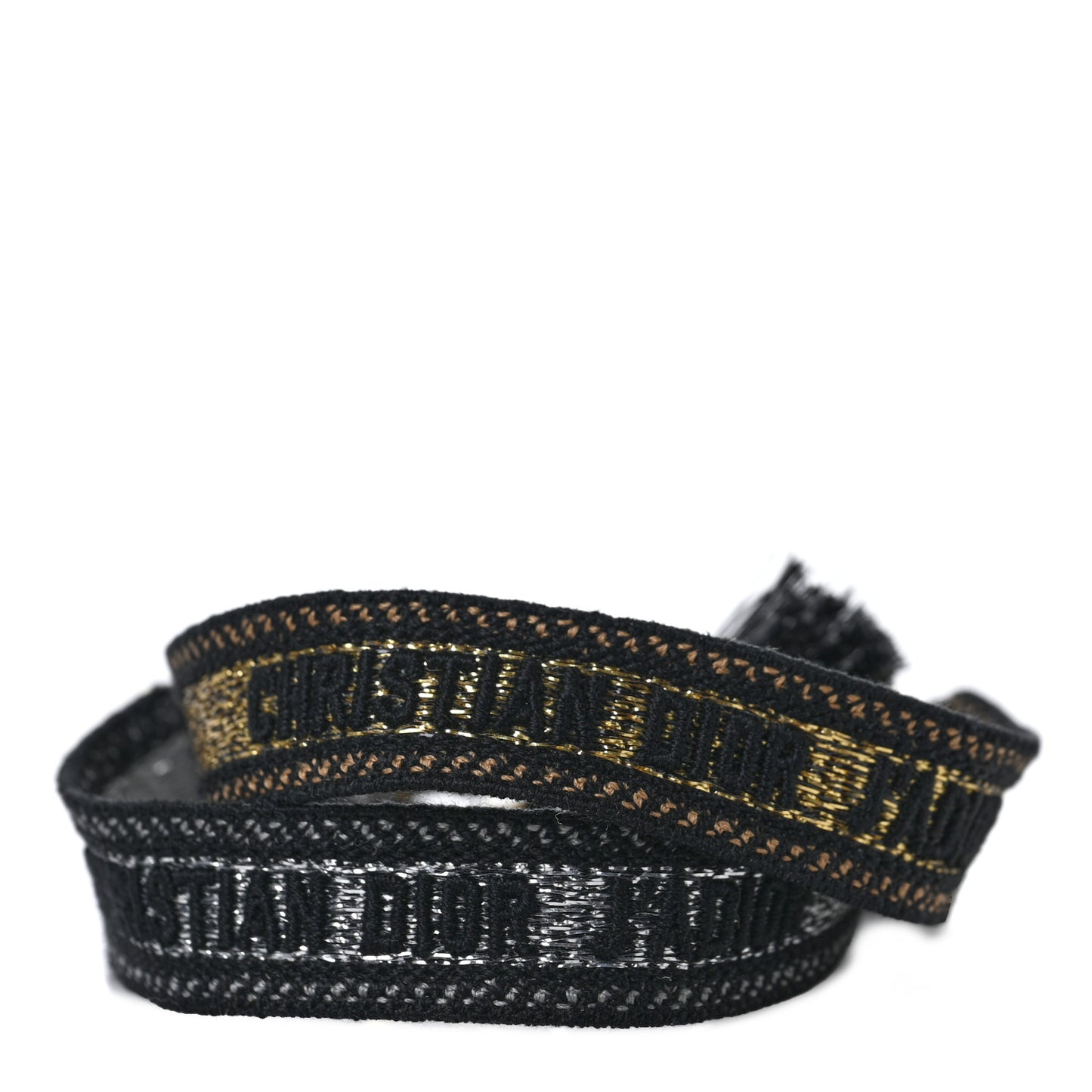 Woven Cotton J'Adior Friendship Bracelet Set Gold Silver