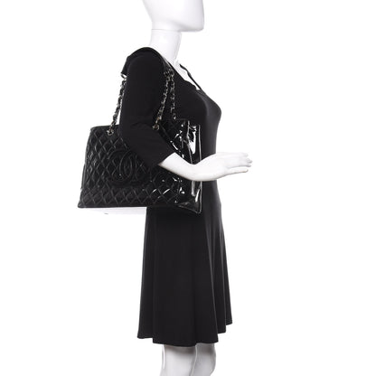 Chanel Patent Grand Shopping Tote GST Black 2 of 13