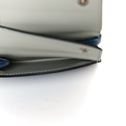 Burberry Grained Calfskin Tri-Fold Compact Wallet Blue 5 of 11