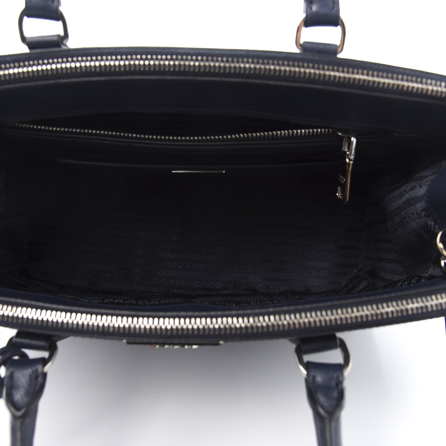 Prada Saffiano Medium Galleria Double Zip Tote Baltico 5 of 11