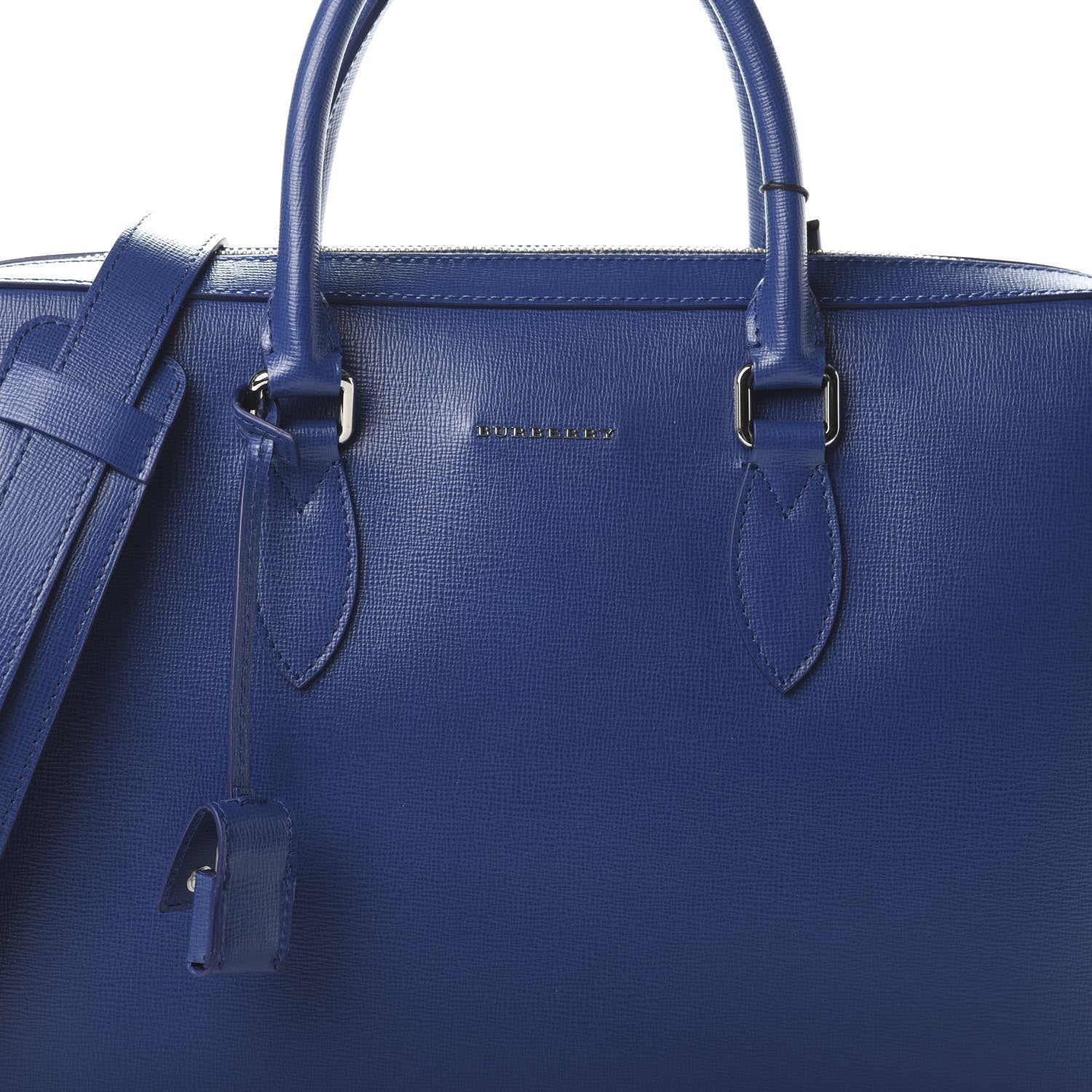 Burberry Textured Calfskin Barrow Briefcase Deep Blue 7 of 9