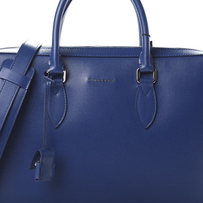 Burberry Textured Calfskin Barrow Briefcase Deep Blue 7 of 9