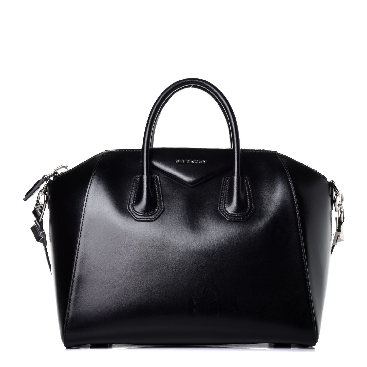 Givenchy Shiny Lord Calfskin Medium Antigona Black 1 of 9