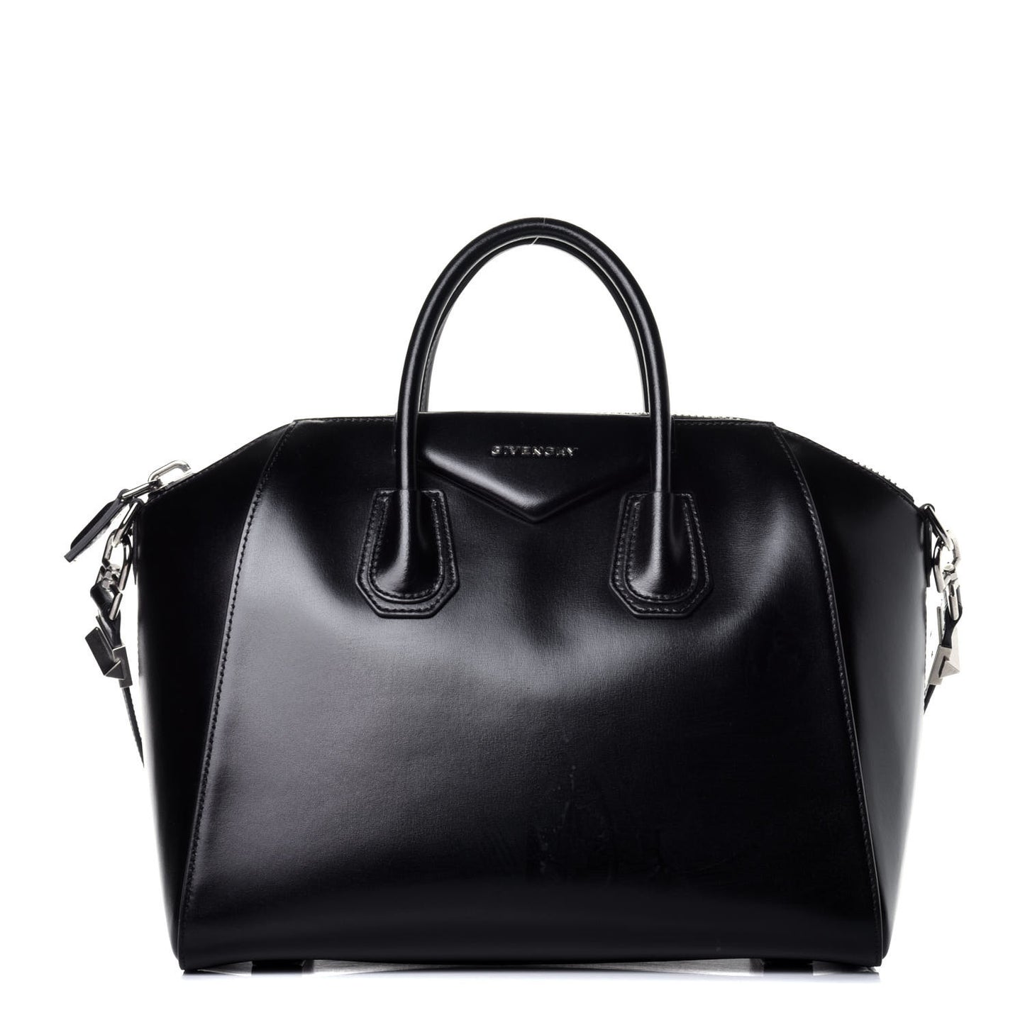 Shiny Lord Calfskin Medium Antigona Black