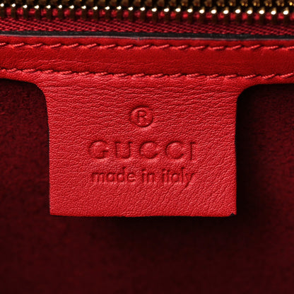 Gucci GG Supreme Monogram Moon Calfskin Medium Padlock Shoulder Bag Beige Blue Hibiscus Red Mystic White 6 of 7