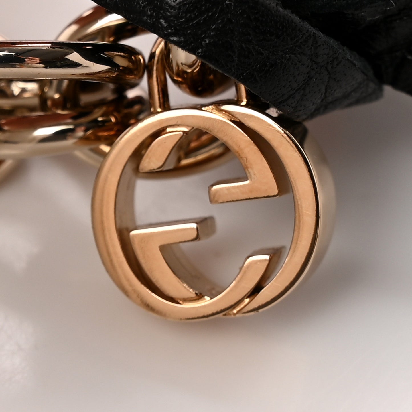 Chain GG Tassel Belt Black