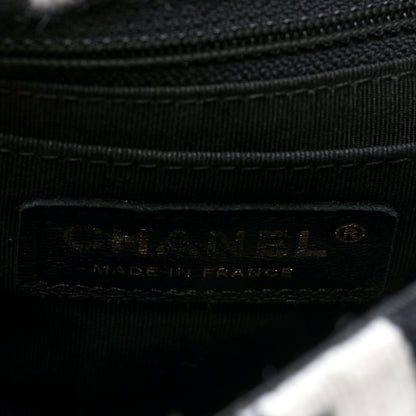Chanel Cashmere Knit Coco Neige Flap Black White 6 of 10