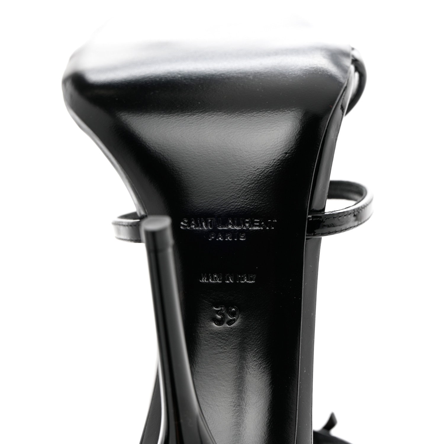 Saint Laurent Calfskin Cassandra 110 Sandals 39 Black 7 of 9
